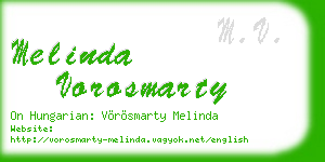 melinda vorosmarty business card